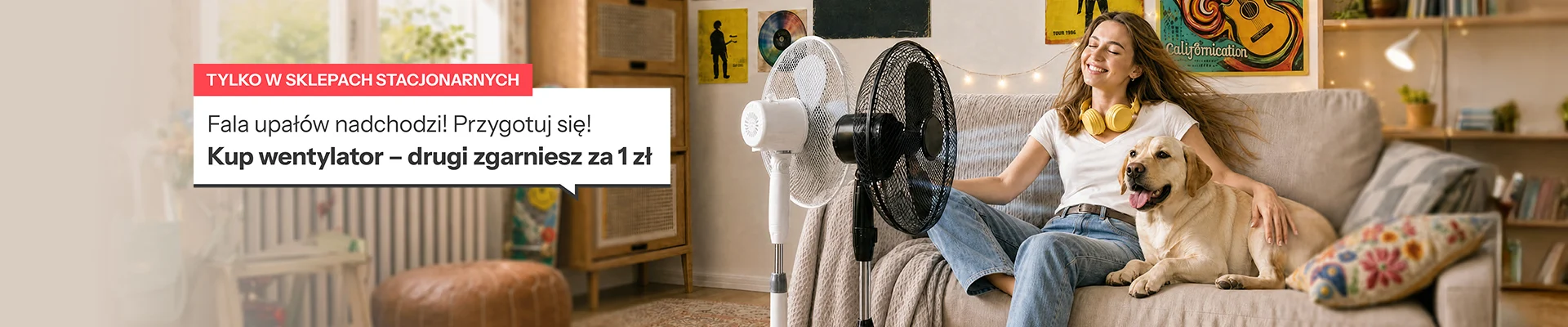 Wentylator za 1 zł (Kup wentylator drugi dostaniesz za 1 zł) Tylko Stacjonarnie