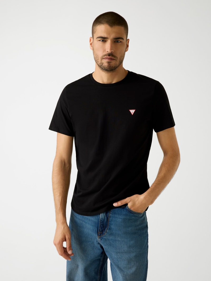 GUESS T-shirt z małym trójkątnym logo