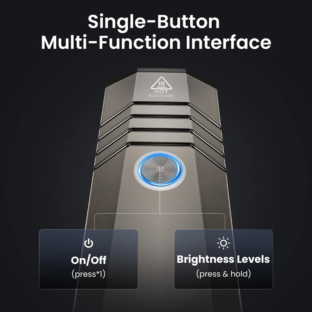 Latarka Sofirn ST1 (możliwe ~86zł) - moc 1500lm, zasięg 226m, dioda SFT25R (6000K), BUCK, akumulator 2100mAh, USB-C, EDC, IPX7
