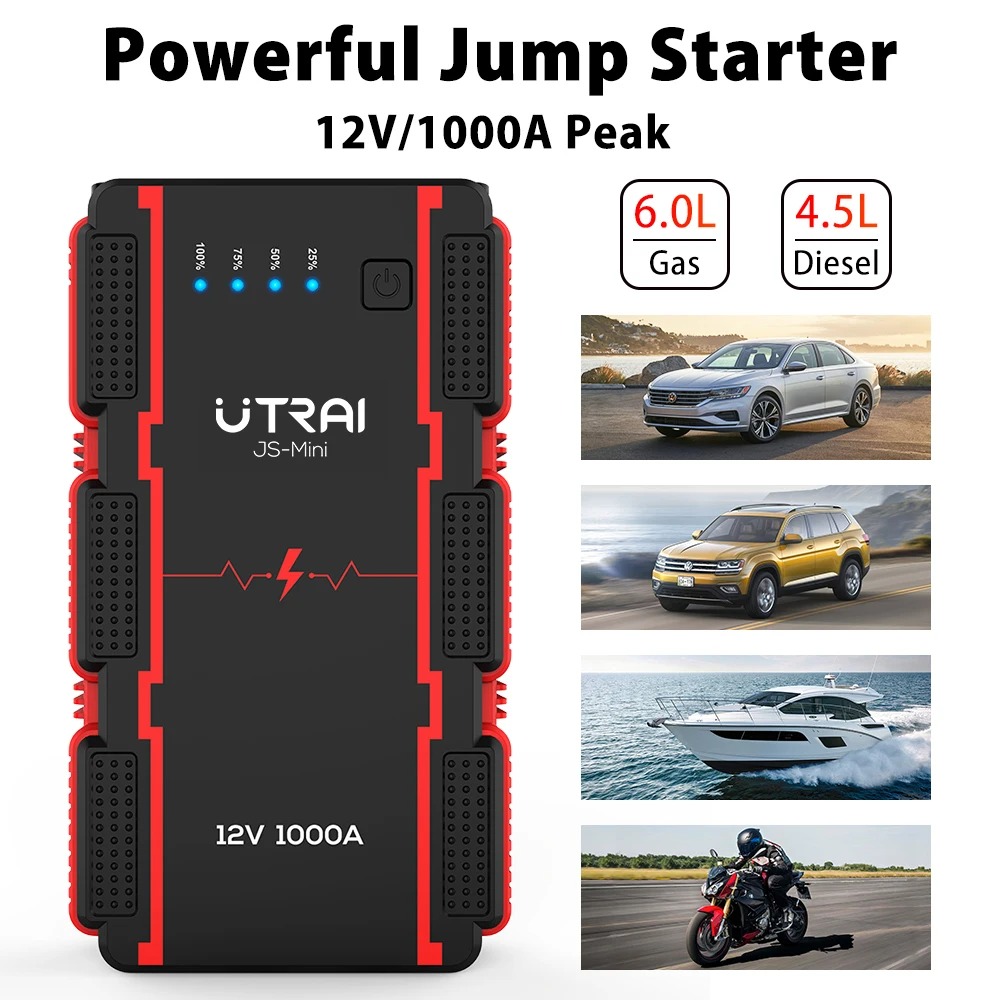 Powerbank rozruchowy UTRAI JS-mini 8000mAh 1000A - $25.08 (wysyłka z Polski, booster, jump starter)