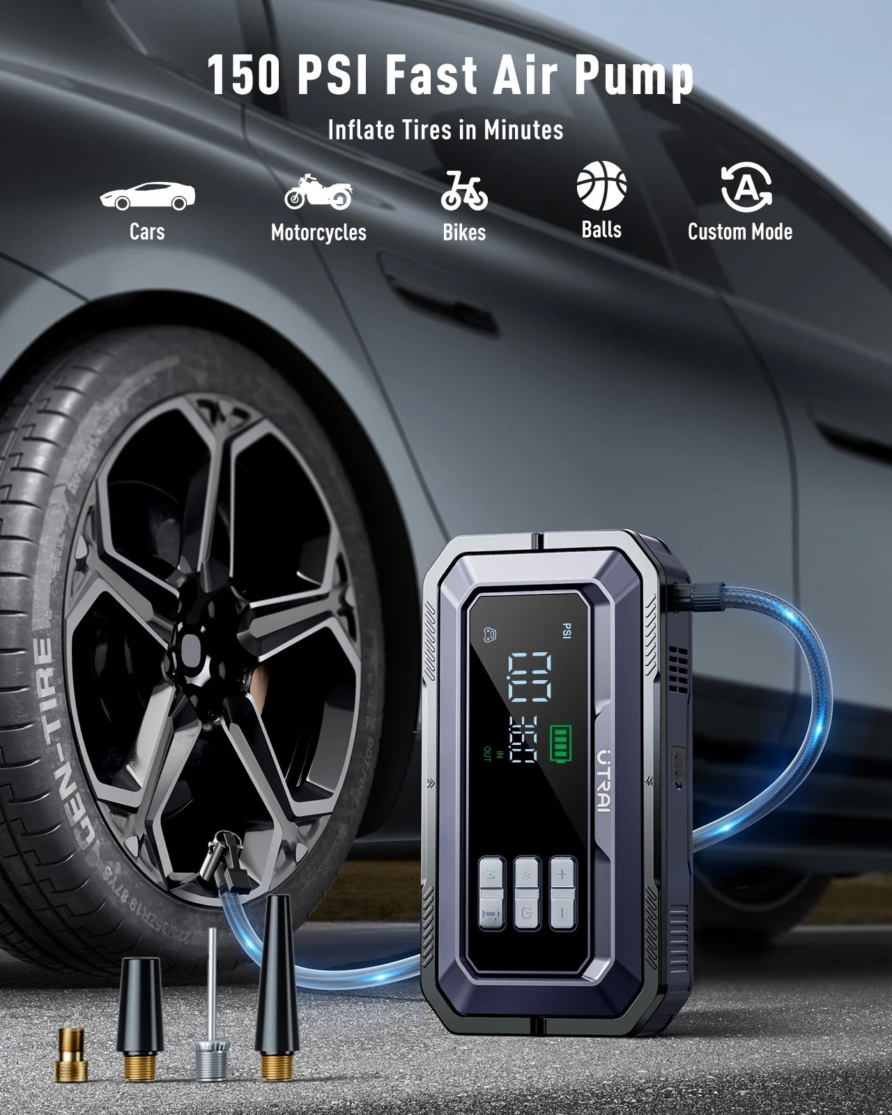 Powerbank rozruchowy z kompresorem UTRAI JS-30 16000mAh 7000A 150PSI + skaner OBD // PREMIERA (wysyłka z Polski)