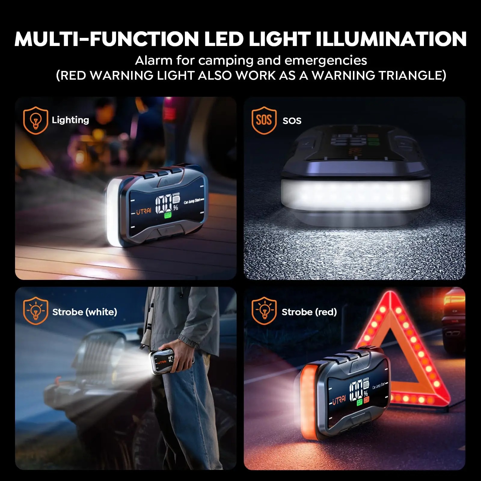 UTRAI JS-10 6000A 27000mAh (PD65W 20V/3,25A) - urządzenie rozruchowe / jumpstarter (wysyłka z Polski)