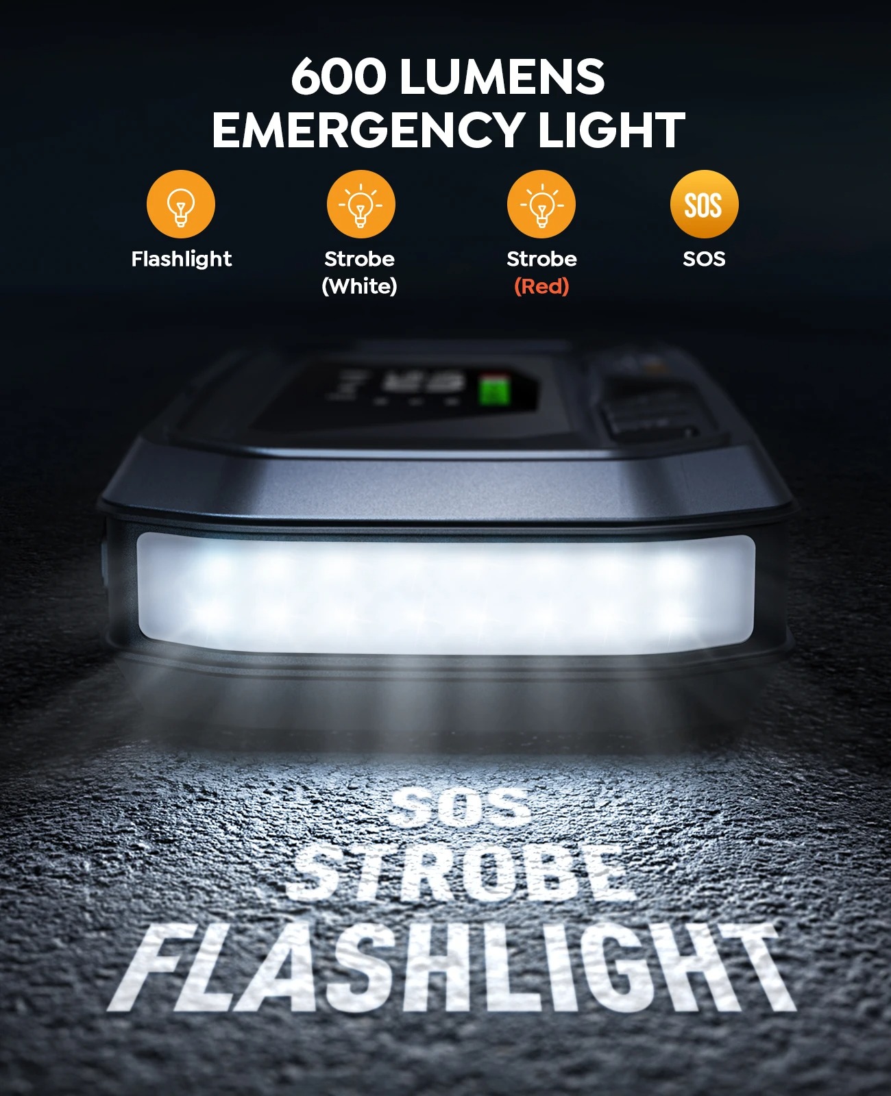 Booster rozruchu Yaber YA90 26800mAh 6000A 160PSI PD65W - powerbank i kompresor