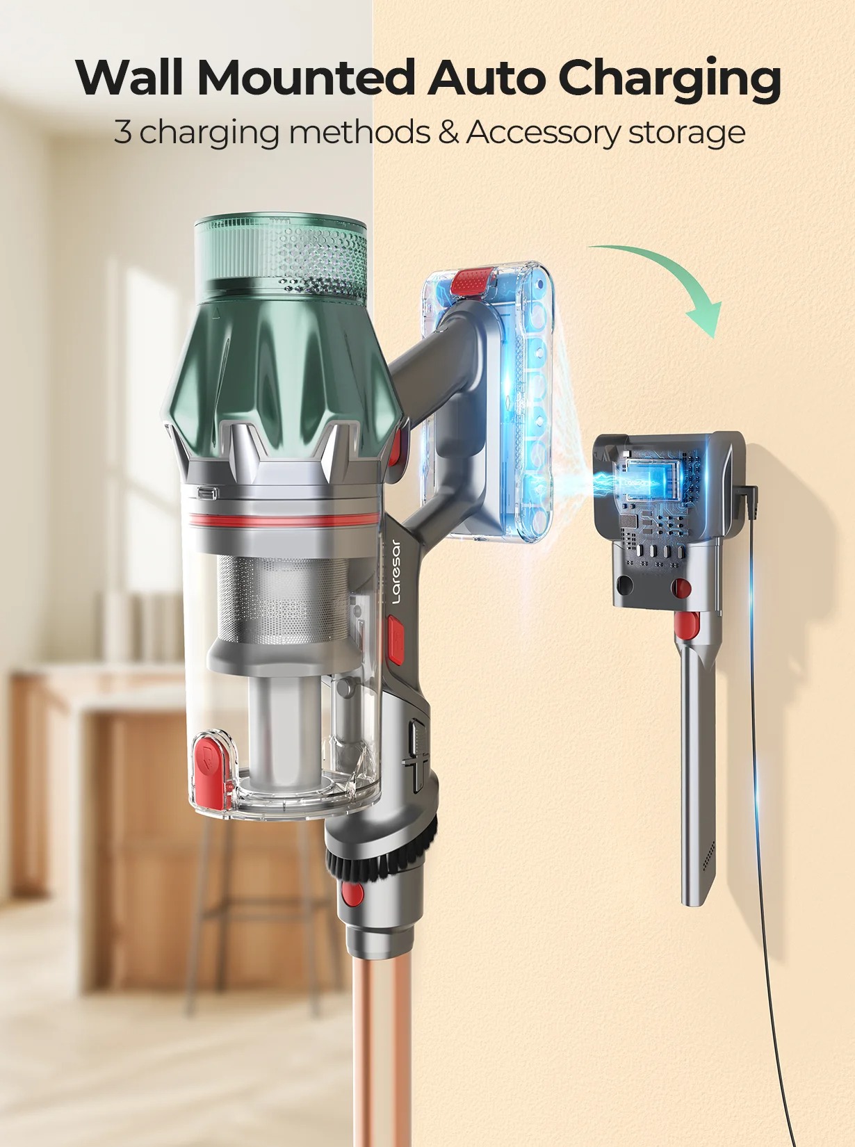 Odkurzacz pionowy Laresar V7 PRO 2026 600W 65KPA