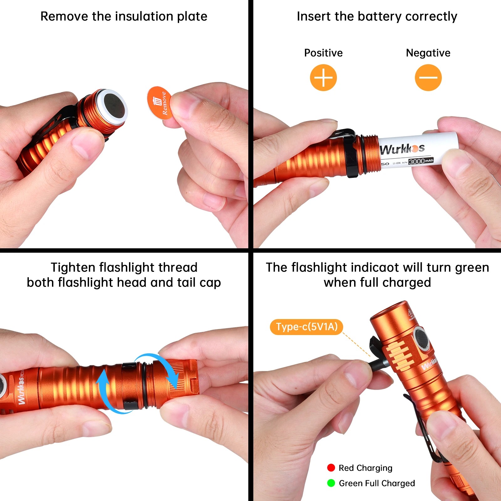 Latarka Wurkkos FC11C - akumulator 3000mAh, moc 1200lm (BUCK driver), zasięg ~155m, dioda Nichia 519A 4000/5000K, USB-C, magnes