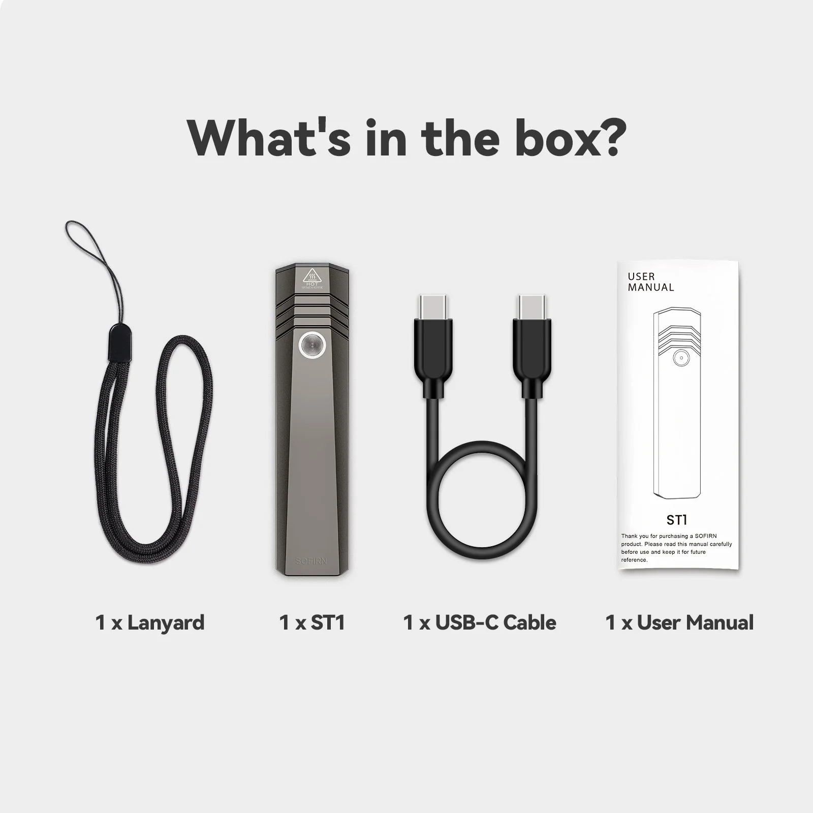 Latarka Sofirn ST1 (możliwe ~86zł) - moc 1500lm, zasięg 226m, dioda SFT25R (6000K), BUCK, akumulator 2100mAh, USB-C, EDC, IPX7