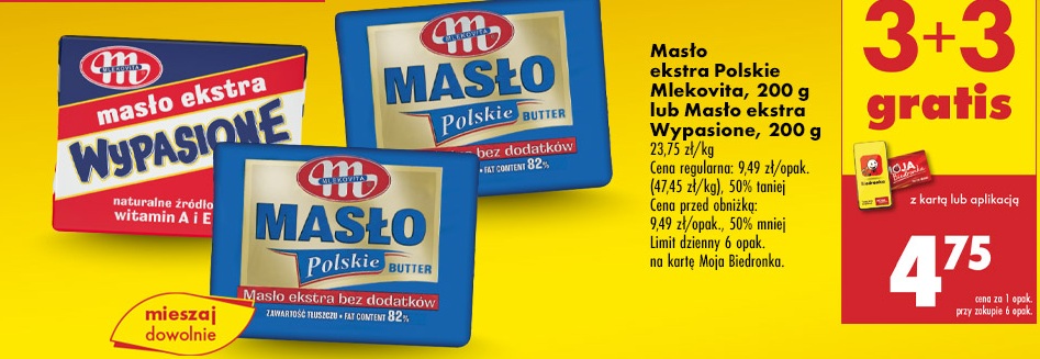 Masło Polskie 82% 3+3 gratis