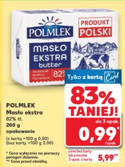 [Kaufland] Masło Ekstra Polmlek 200 g