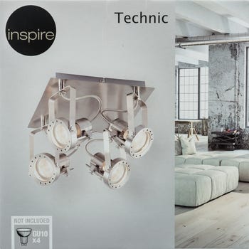 Plafon TECHNIC srebrna GU10 INSPIRE