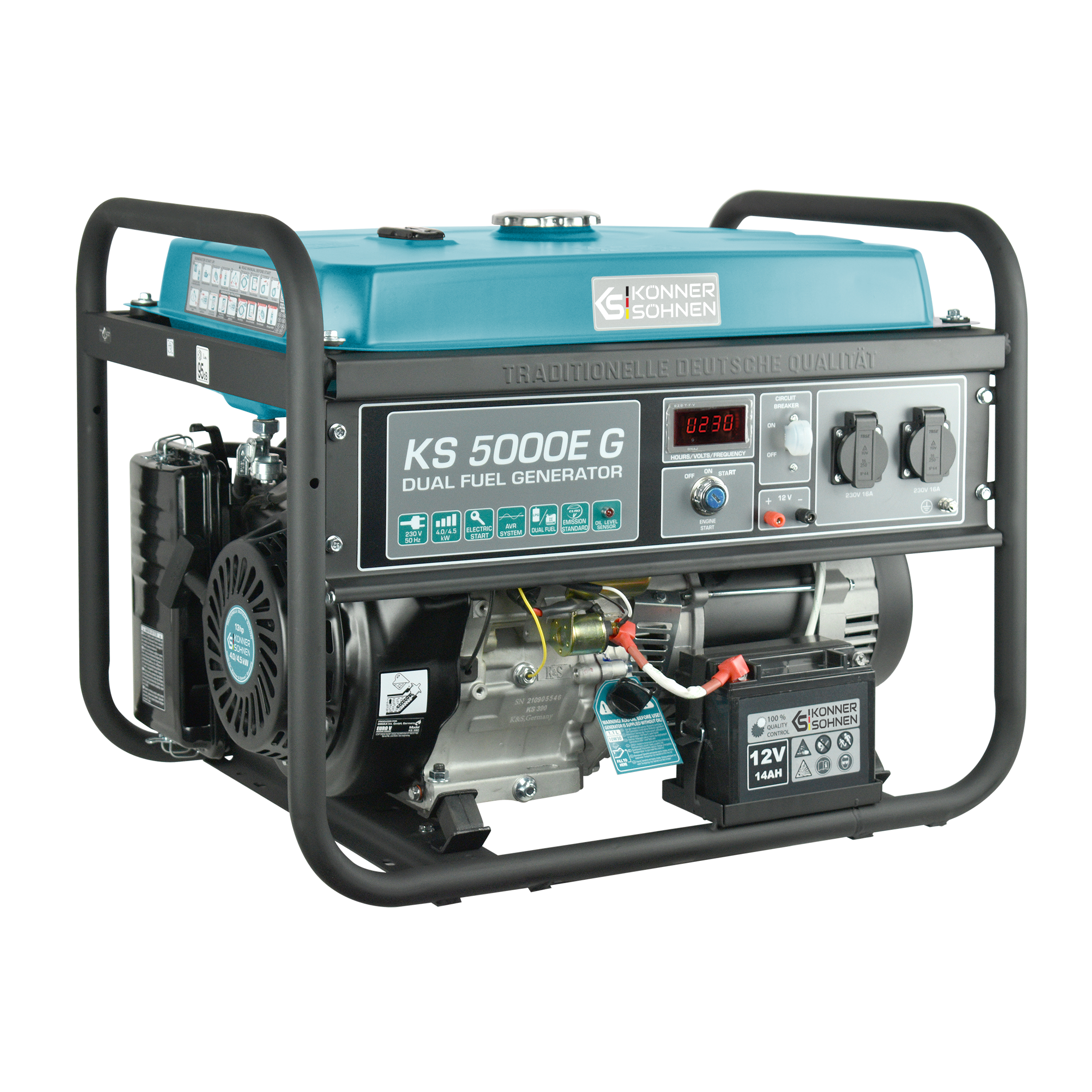 Agregat prądotwórczy DUAL FUEL KS5000EG 230V 4,5kW KÖNNER & SÖHNEN (możliwe -10%)