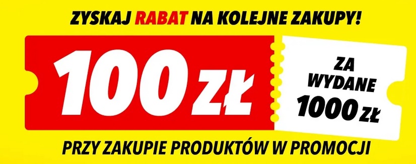 Promocja 100zł za każde wydane 1000zł w Media Expert