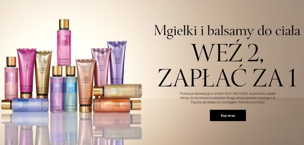 Promocja na mgiełki i balsamy Victoria's Secret 2 w cenie 1
