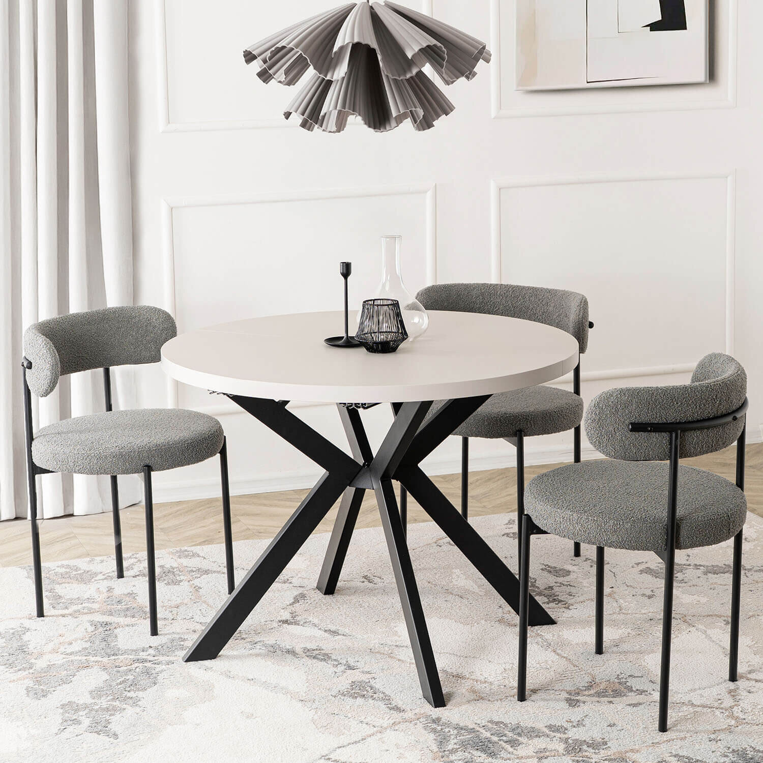 Stół Okrągły Rozkładany Do Jadalni Salonu Kuchni Kaszmir