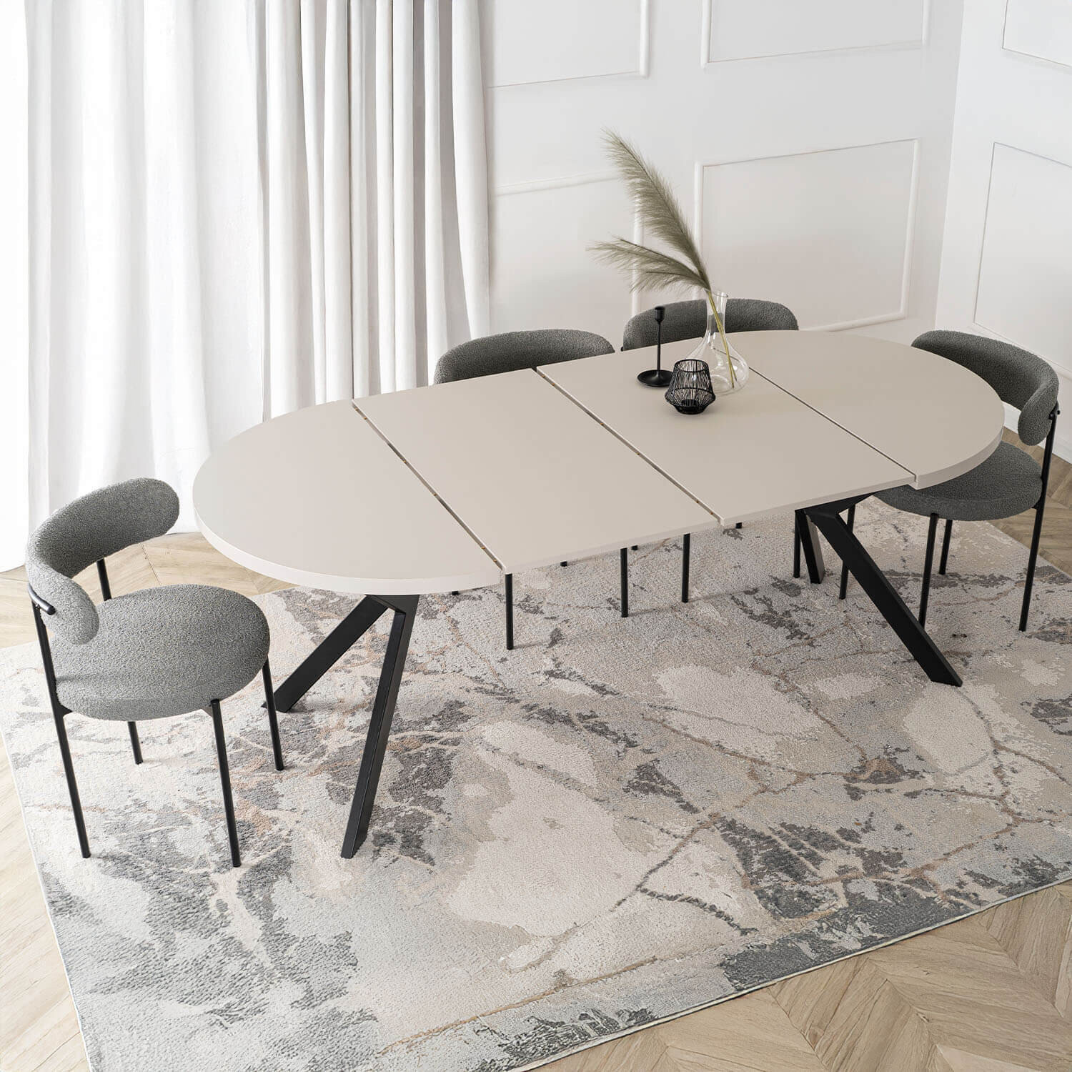 Stół Okrągły Rozkładany Do Jadalni Salonu Kuchni Kaszmir