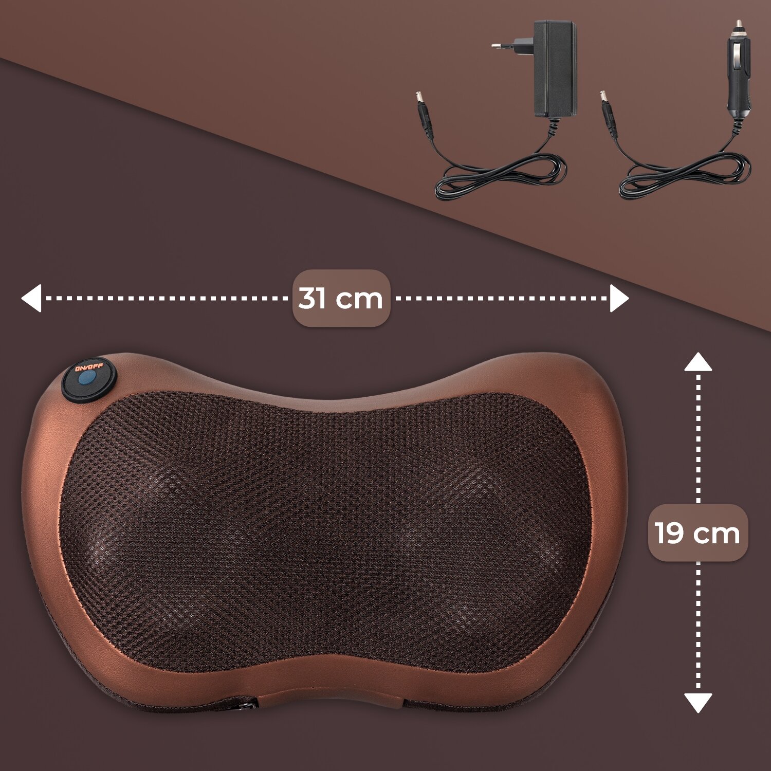 Poduszka Masująca Grzejąca do Masażu Ciała Pleców Nóg Prezent ME-MP02