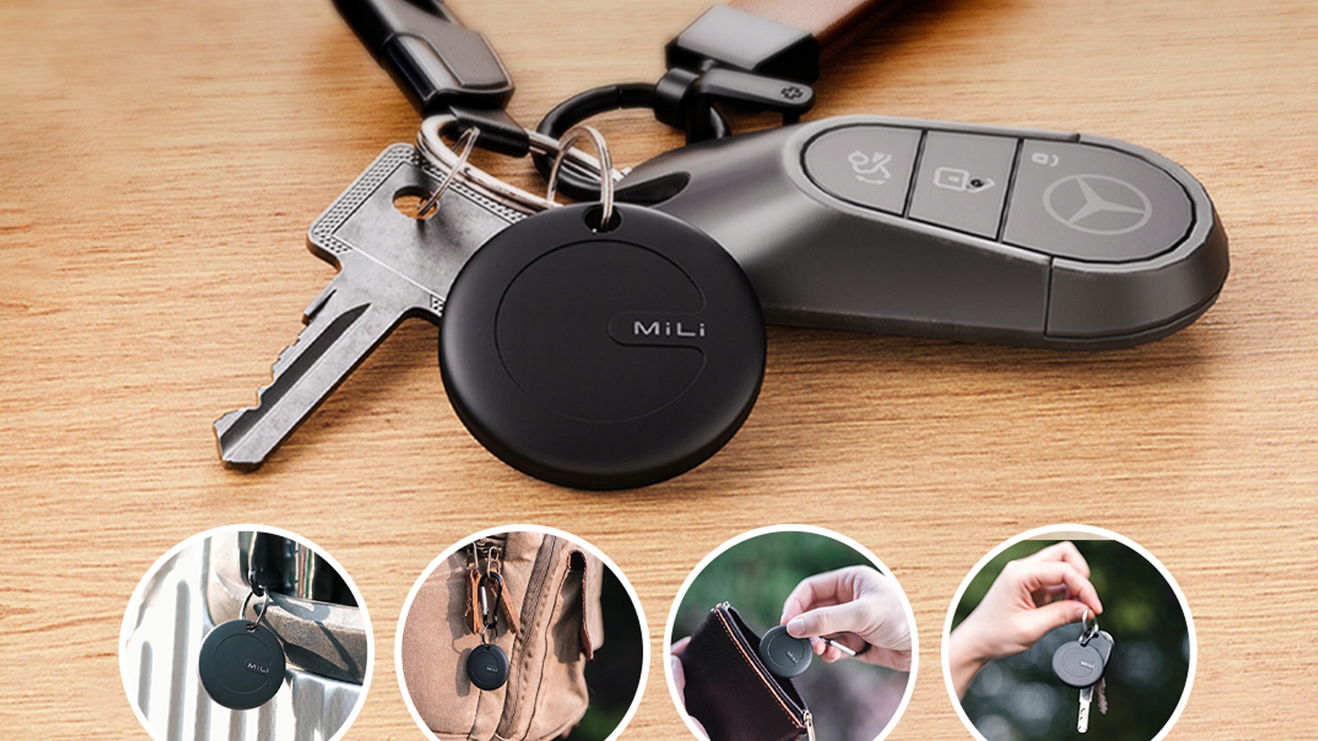 MiLi MiTag 3x Lokalizator GPS ANDROID BT do plecaka kluczy bagażu dla psa
