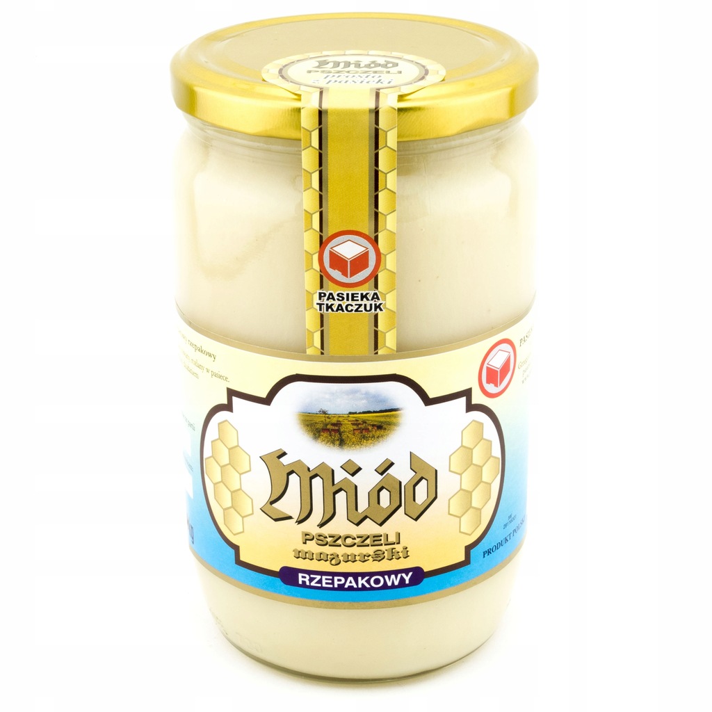Miód Rzepakowy 1KG POLSKI 100% NATURALNY DOMOWY 2024