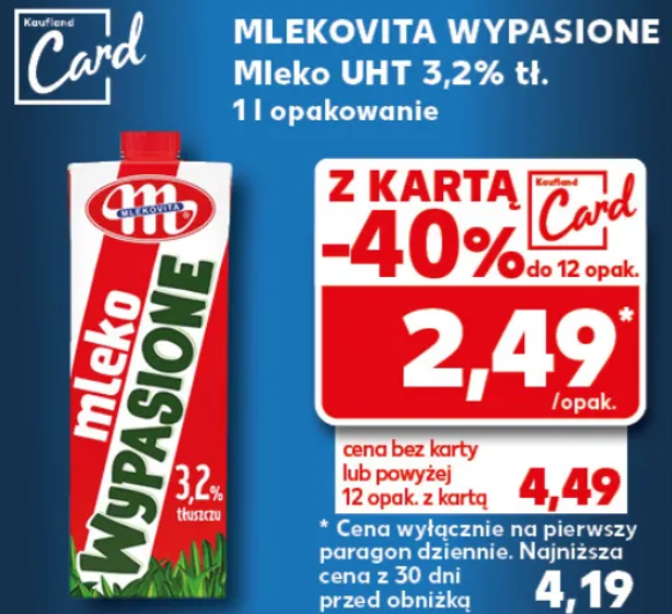 Promocja na mleko Mlekovita Kaufland