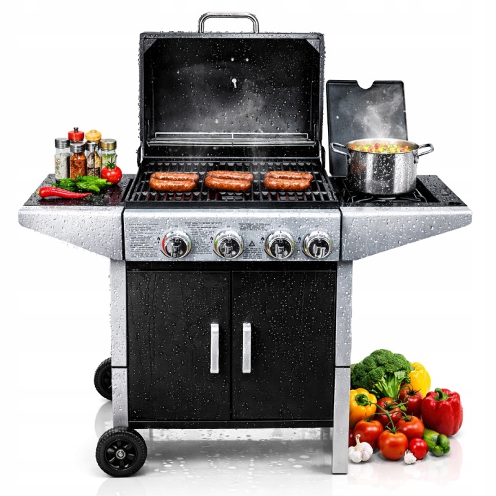 Grill gazowy Ravanson ruszt żeliwny