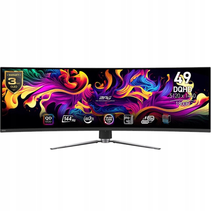 Monitor 49" MSI MPG 491CQP QD-OLED | 5120 x 1440 (lDUAL-QHD) | 0,03ms