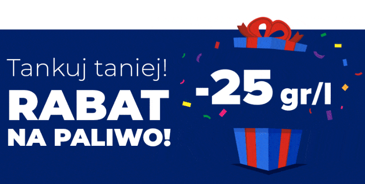 Promocja na paliwo na stacjach MOYA -25 gr/l