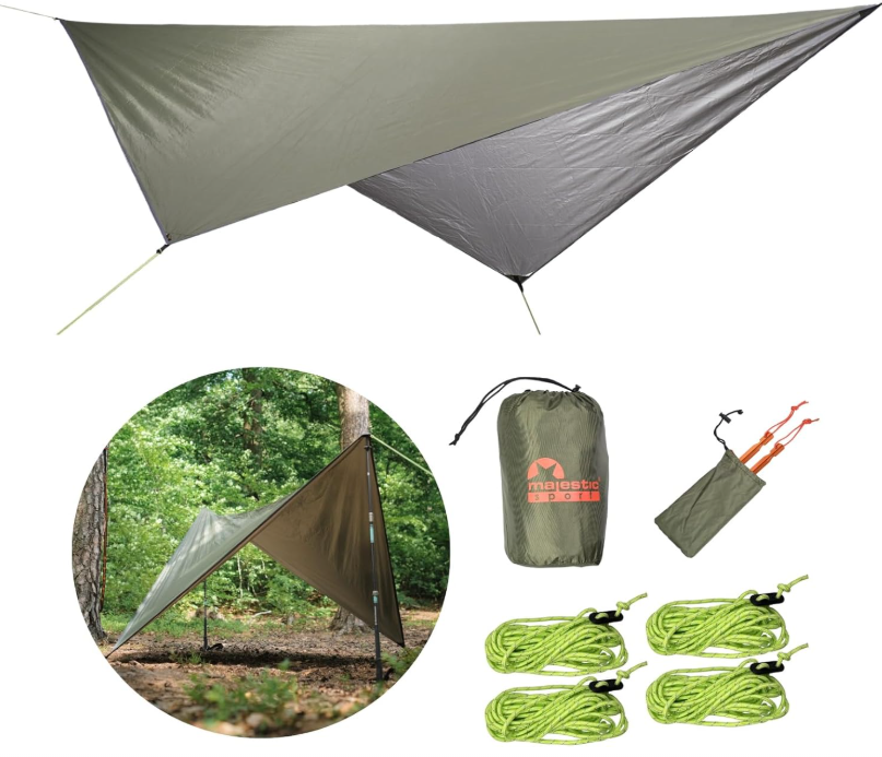 MAJESTIC SPORT Tarp wodoszczelna plandeka 3,6 x 2,8 m,