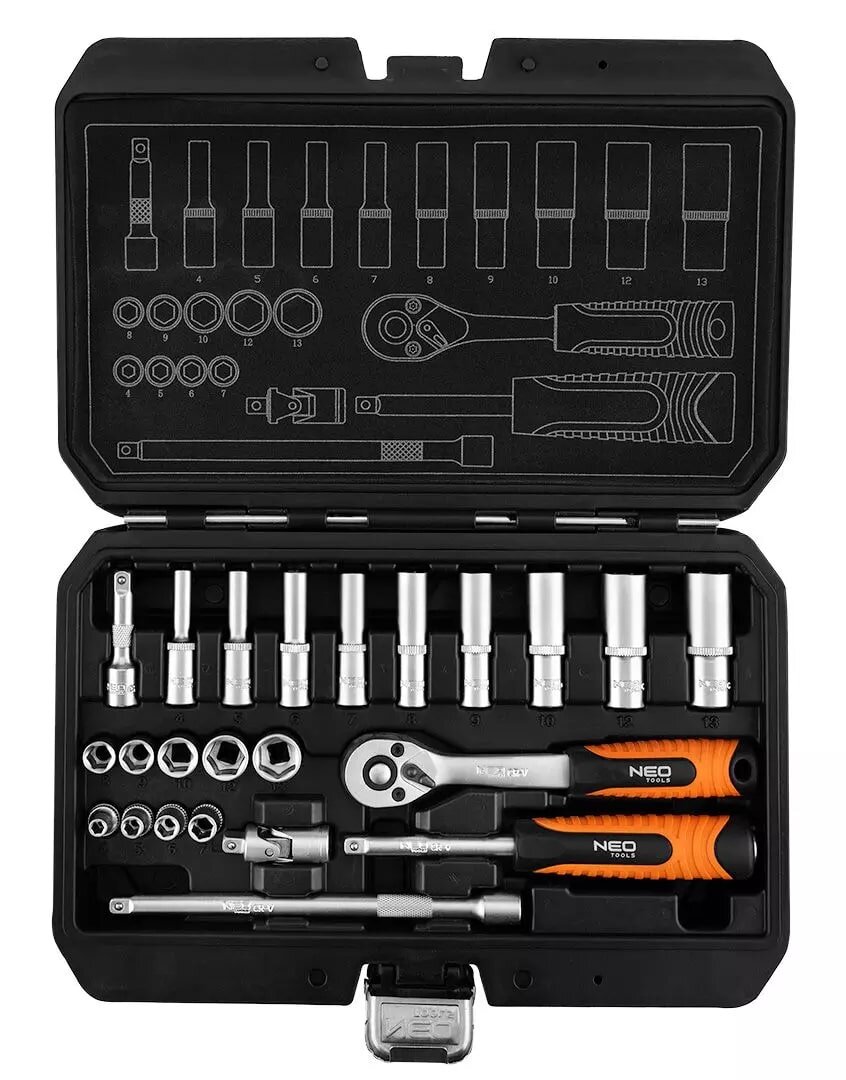 Zestaw kluczy nasadowych NEO TOOLS 10-231 (23 elementy)