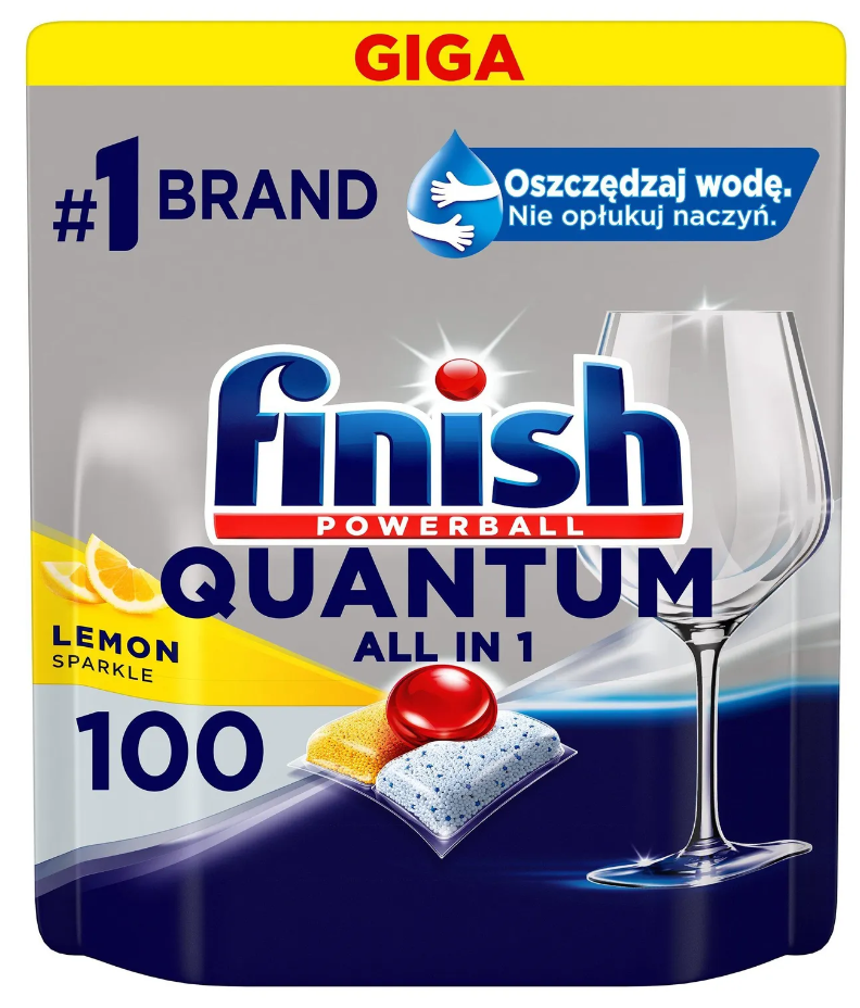 Tabletki do Zmywarek FINISH Quantum Lemon 100 tabletek [49 groszy za tabletkę]