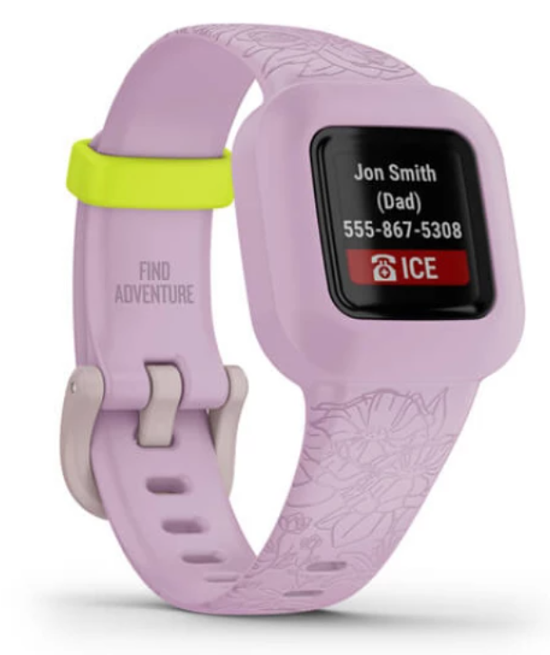 Smartband dziecięcy Garmin Vivofit Jr. 3 Lilac Floral