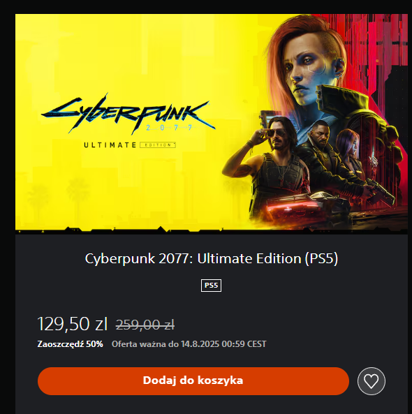Cyberpunk 2077: Ultimate Edition (PS5) Psstore