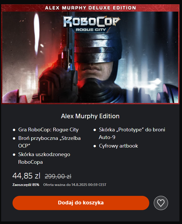 RoboCop: Rogue City - Alex Murphy Edition Psstore