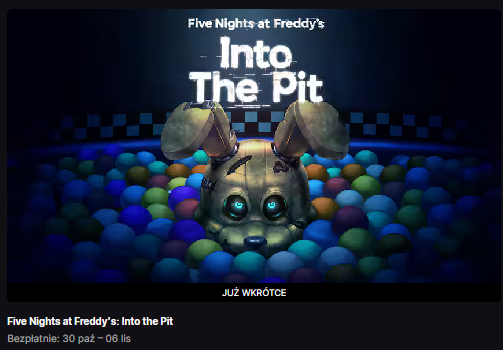 Five Nights at Freddy's: Into the Pit za darmo w sklepie Epic Games (30.10 - 6.11)