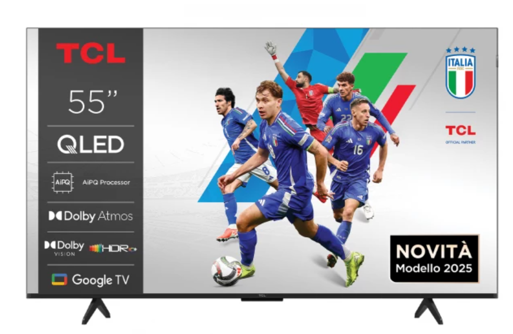 Telewizor TCL 55P79K QLED 55" 4K Ultra HD Google TV Dolby Atmos DVB-T2 Metaliczny