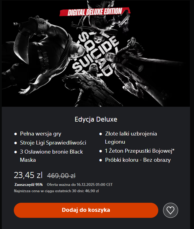 Legion Samobójców: Śmierć Lidze Sprawiedliwości - Cyfrowa edycja deluxe (PsStore)
