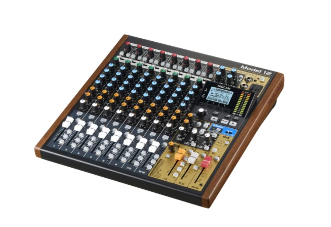 Tascam Model 12 - 10-kanałowy mikser z 12-ścieżkowym rejestratorem