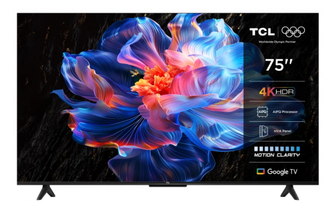 Telewizor TCL 75P69K LED 75" 4K Ultra HD Google TV Dolby Atmos DVB-T2 Czarny
