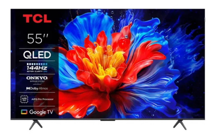 Telewizor TCL 55P8K QLED 55" 4K Ultra HD 120Hz Google TV Dolby Atmos Metaliczny