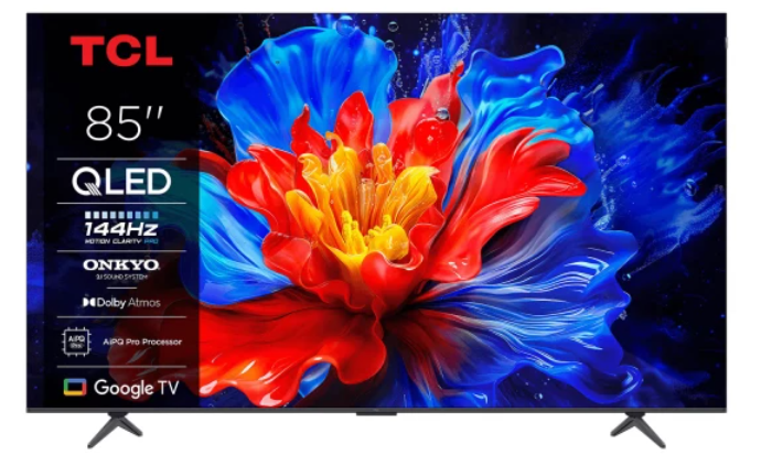 Telewizor TCL 85P8K QLED 85" 4K Ultra HD 120Hz Google TV Dolby Atmos Metaliczny