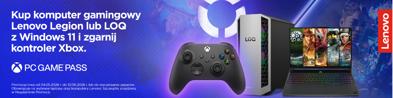Kup komputer gamingowy Lenovo Legion lub LOQ z Windows 11 i zgarnij kontroler Xbox.