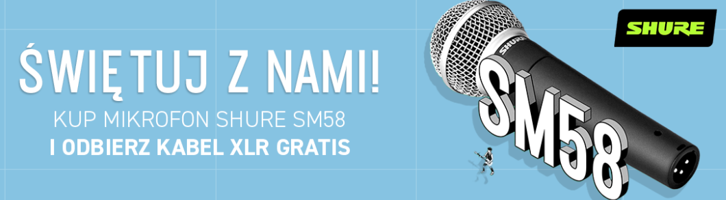 Mikrofon Shure SM58 z kablem XLR-XLR za 1 zł