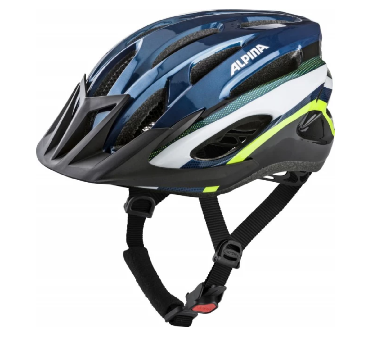 Kask rowerowy ALPINA MTB17 CIEMNO NIEBIESKI-NEONOWY 54-58