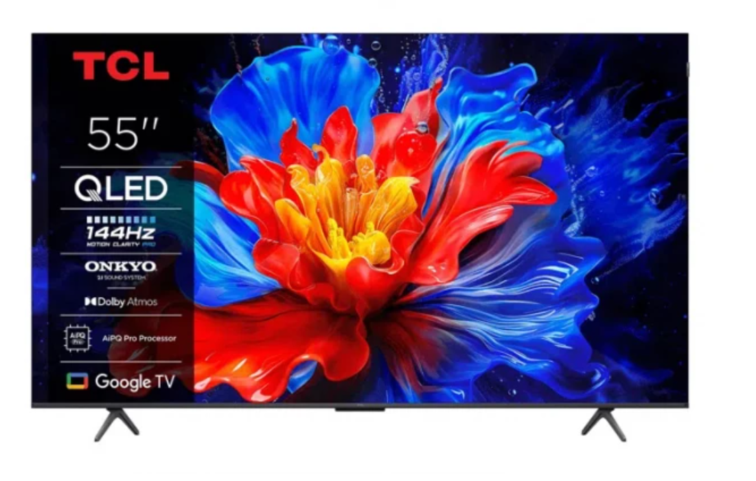 Telewizor TCL 55P8K QLED 55" 4K Ultra HD 120Hz Google TV Dolby Atmos Metaliczny