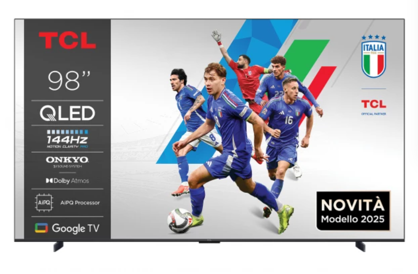 Telewizor TCL 98P89K QLED 98'' 4K Ultra HD 144Hz Google TV Dolby Atmos Metaliczny