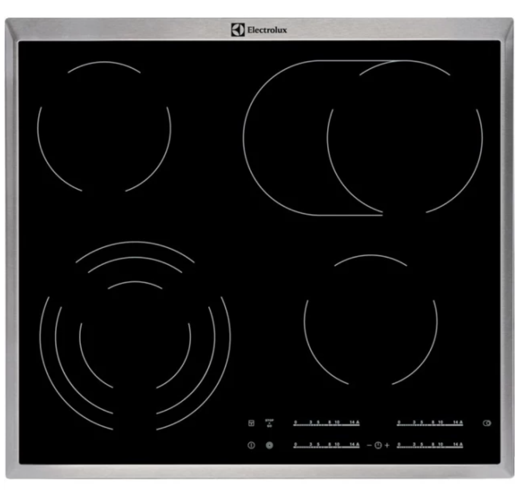 Płyta ceramiczna Electrolux 45 cm – Timer, 3 pola grzewcze, Czarna