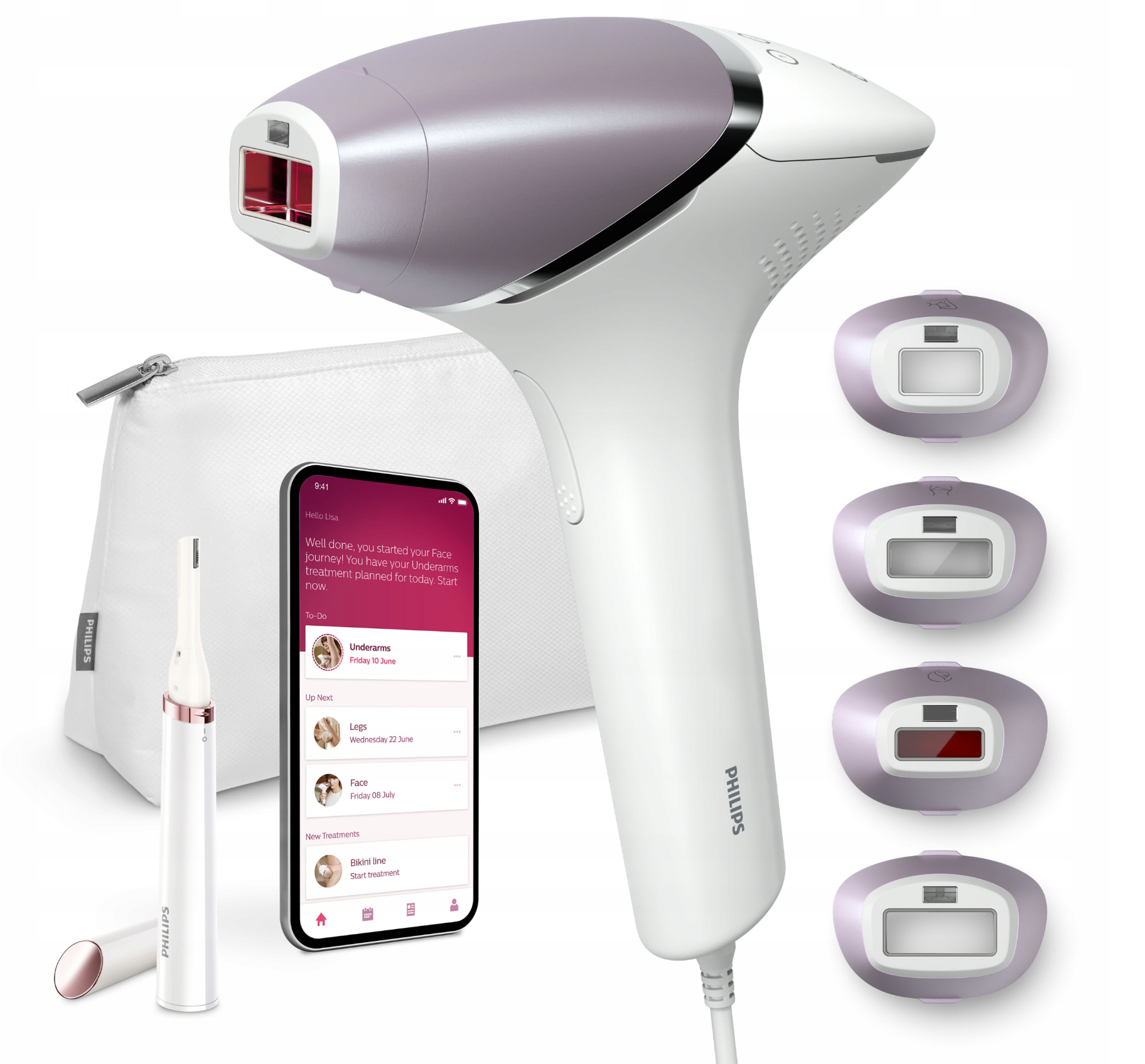 Depilator IPL Philips Lumea 8000 4 nasadki + trymer ołówkowy BRI949/00