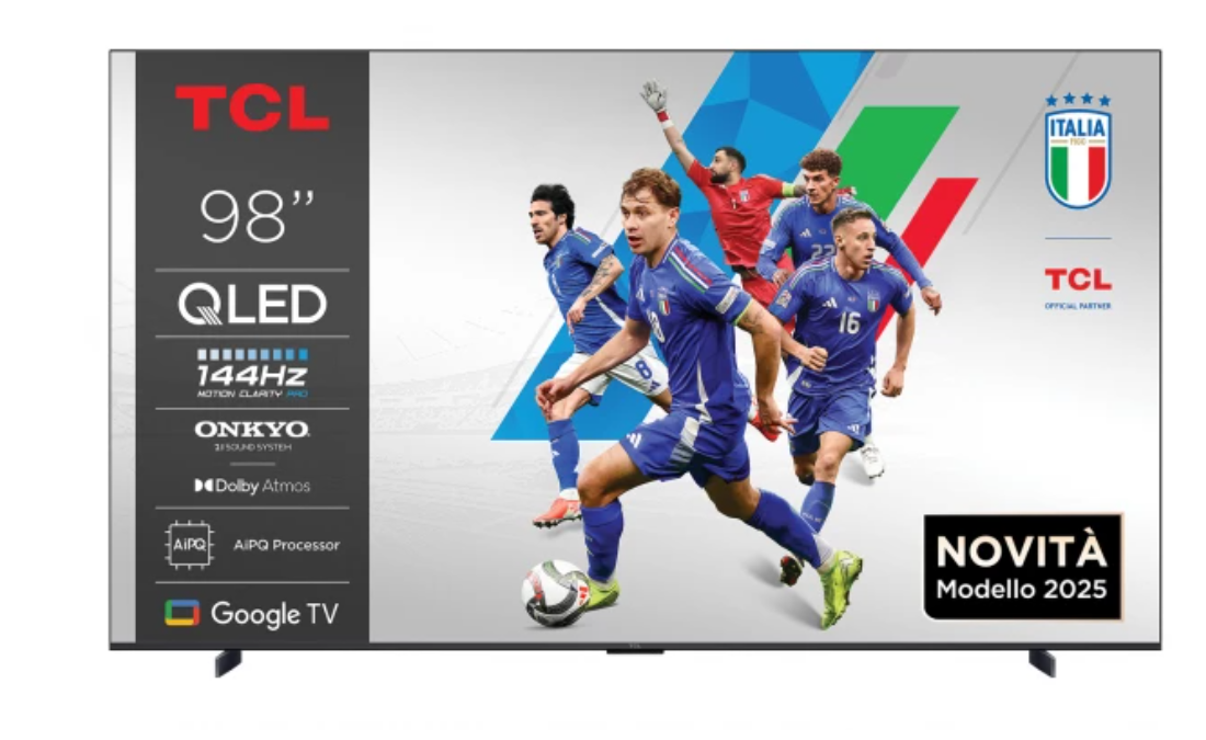 Telewizor TCL 98P89K QLED 98'' 4K Ultra HD 144Hz Google TV Dolby Atmos Metaliczny
