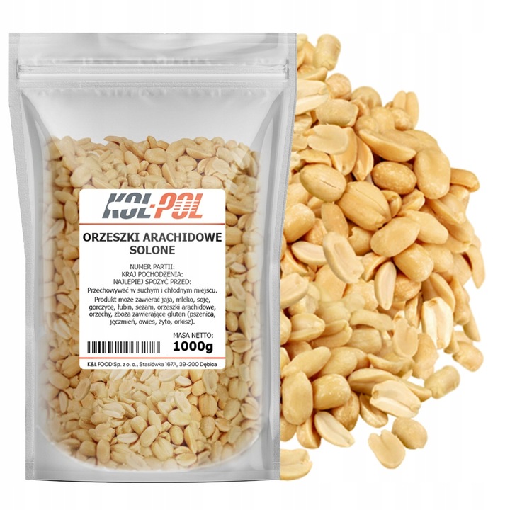 ORZECHY ZIEMNE SOLONE 1kg Arachidowe prażone