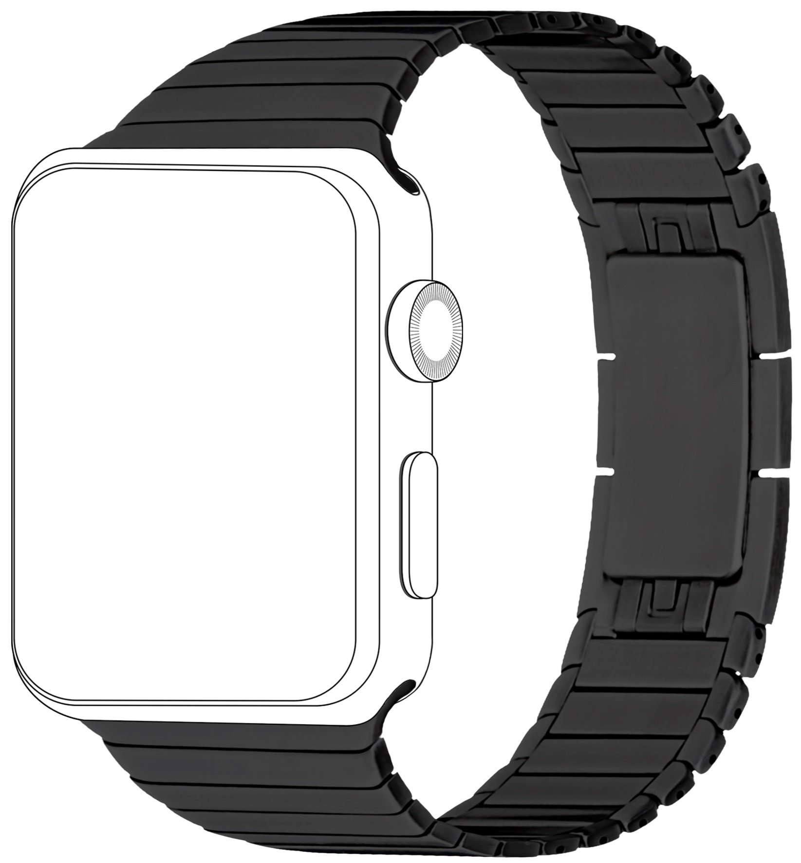 Pasek TOPP do Apple Watch do koperty 42/44/45mm Czarny