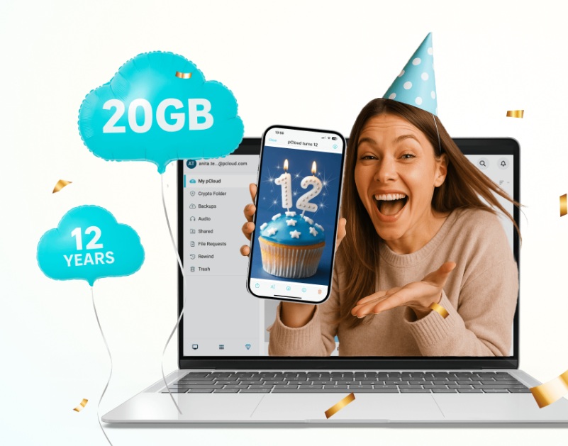 pCloud - 20GB w chmurze całkowicie za darmo z okazji 12 lecia firmy