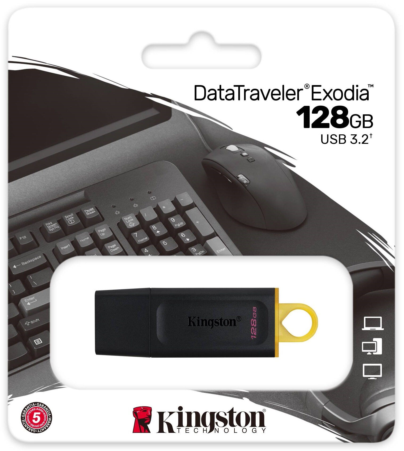 Pendrive KINGSTON DataTraveler Exodia 128GB, USB 3.2 Gen. 1 (USB 3.0)